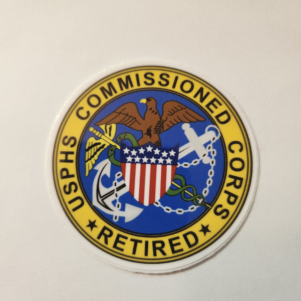 USPHS Retired Decals, Vinyl, Set of 2 styles