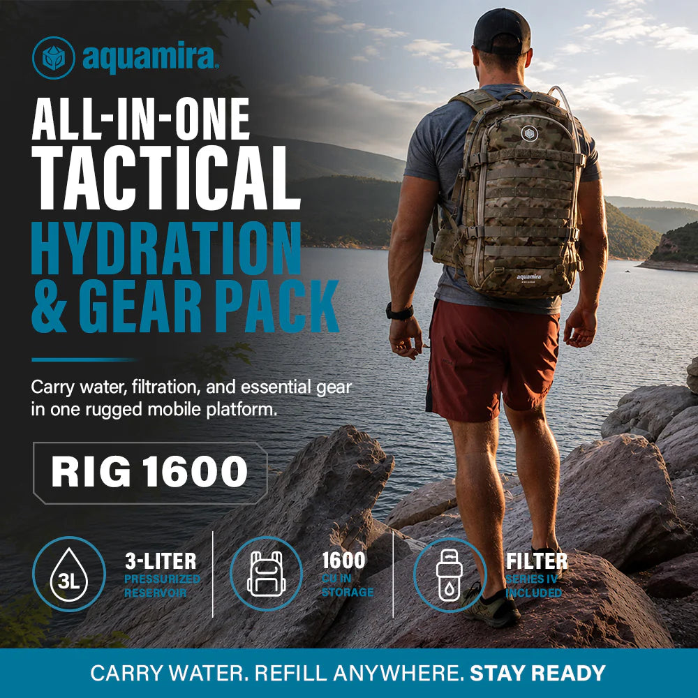 RIG 1600 3-Liter Tactical Hydration Pack by Aquamira