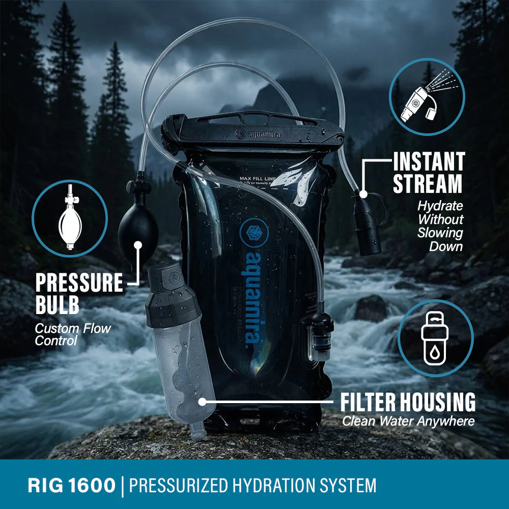 RIG 1600 3-Liter Tactical Hydration Pack by Aquamira
