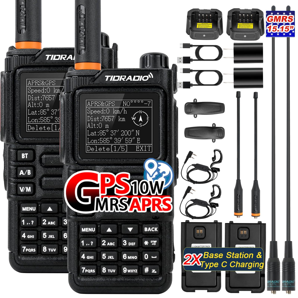 TIDRADIO TD-H9, 10 Watt, GMRS Handheld Radio (2-Pack)