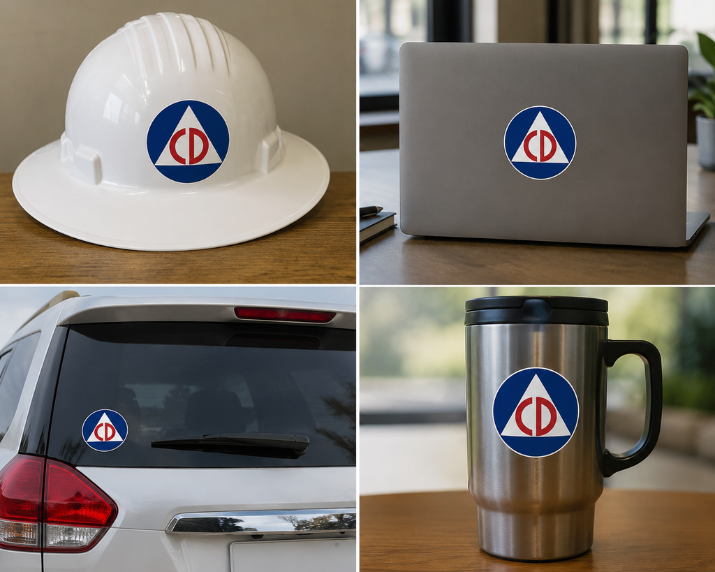 Legacy Civil Defense Decal 2.5 inch - Set of 2