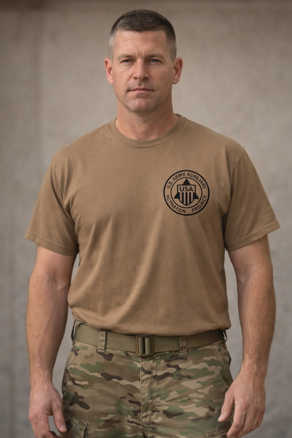 Official U.S. Army Auxiliary Activation Project T-Shirt (Left Chest Logo)