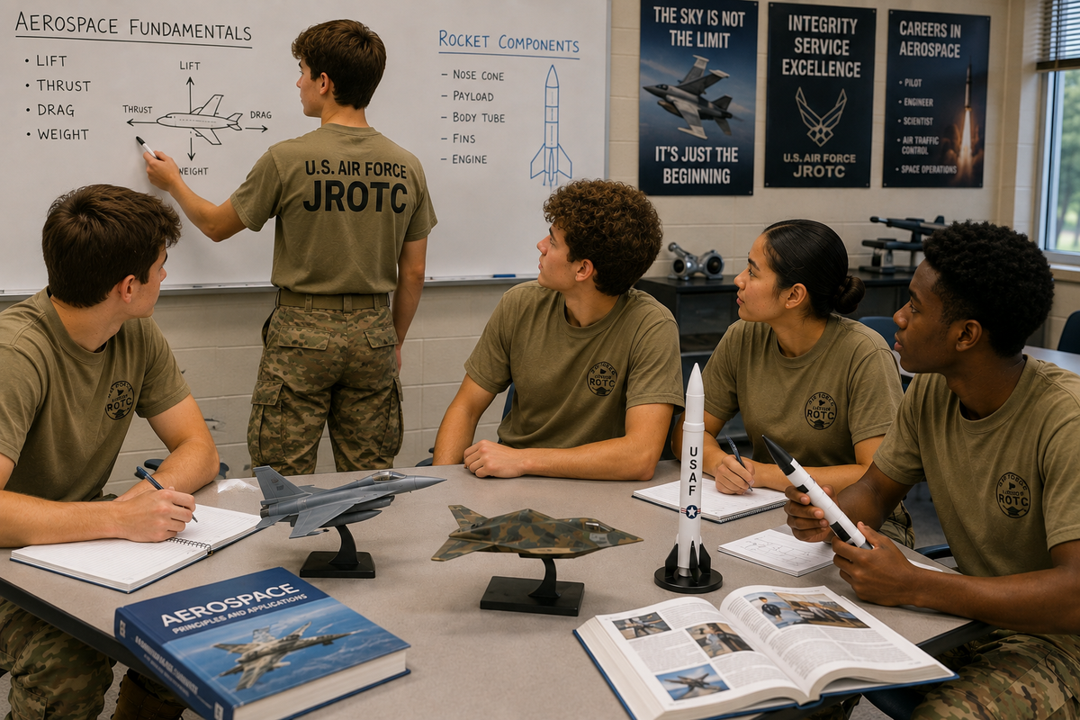 Air Force JROTC Emblem – Port & Company™ PC43 Easy Cotton Tee
