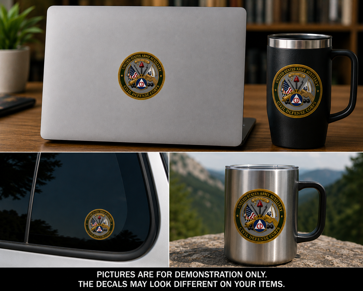 Army Auxiliary Seal Decals - 2 Pack