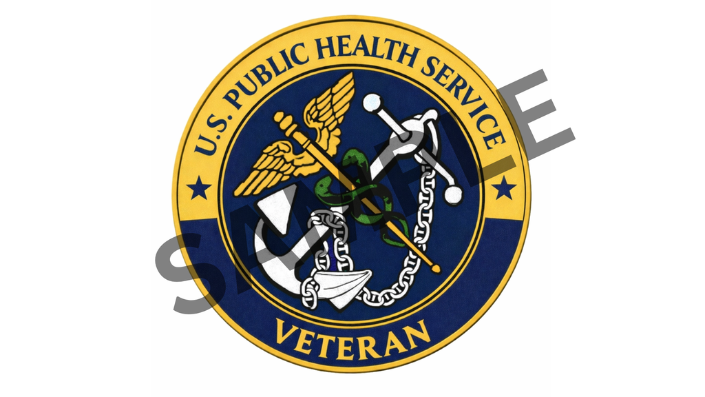 USPHS Veteran Decal, Vinyl, 3 inches- Set of 2