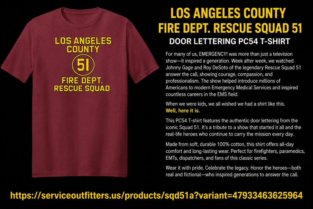 Squad 51 Door Lettering T-Shirt