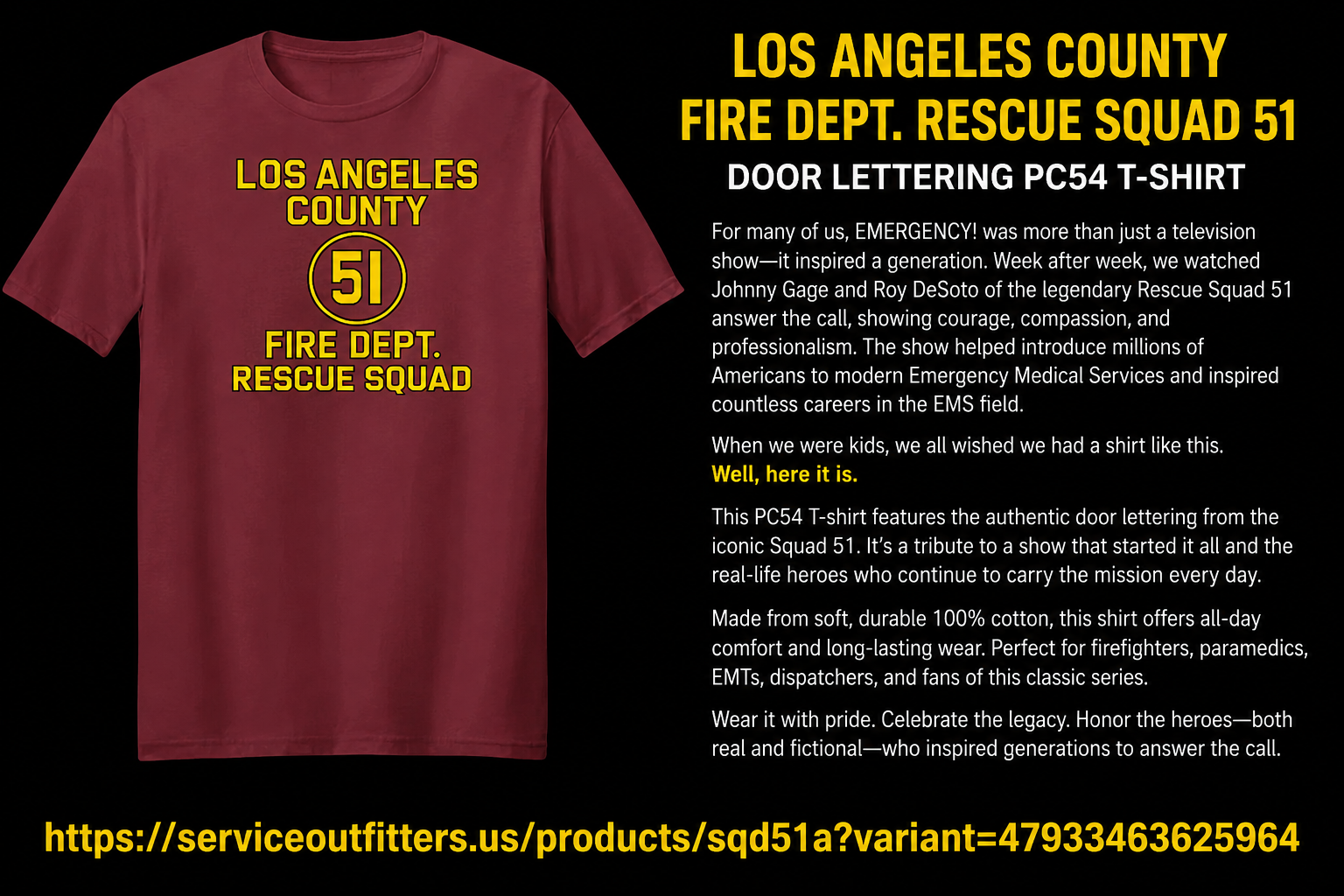 Squad 51 Door Lettering T-Shirt