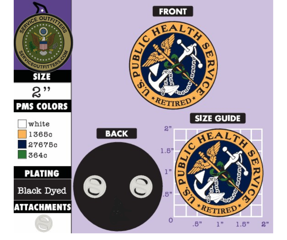 Usphs Pin USPHS Retired Badge - Limited Edition – ServiceOutfitters.us