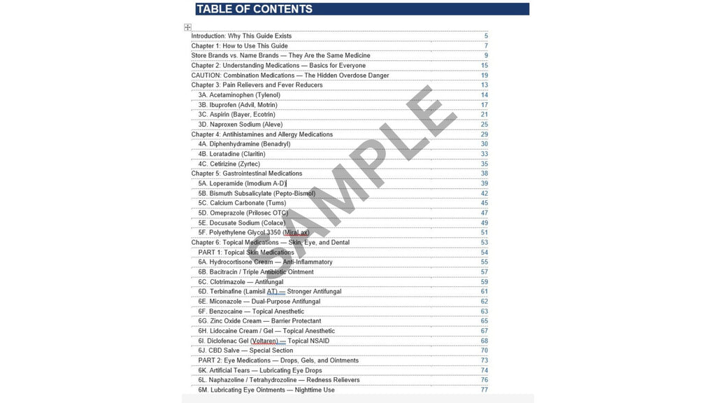 WHEN HELP IS NOT COMING! A Plain-Language Guide to Over-the-Counter Medications