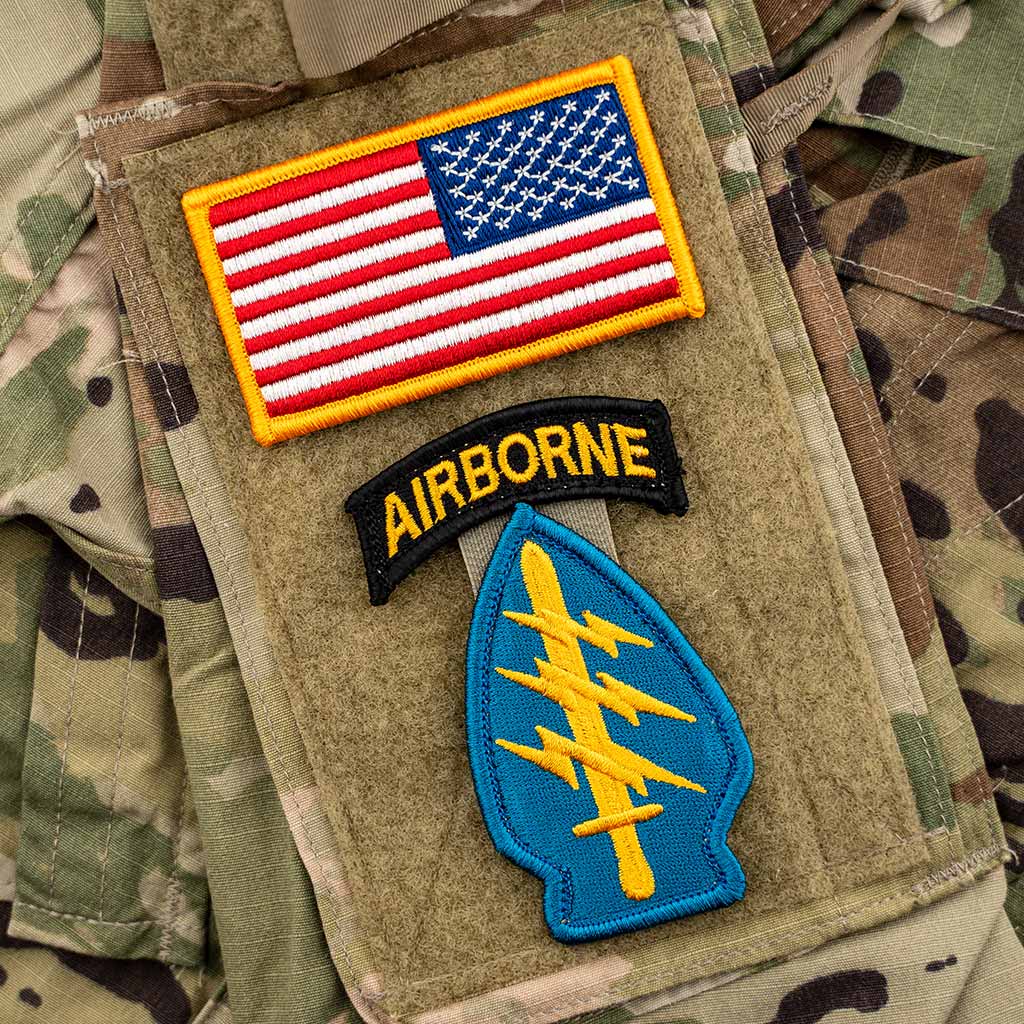 USA Reverse Flag Patch – Hook Back (SKU: F5699)