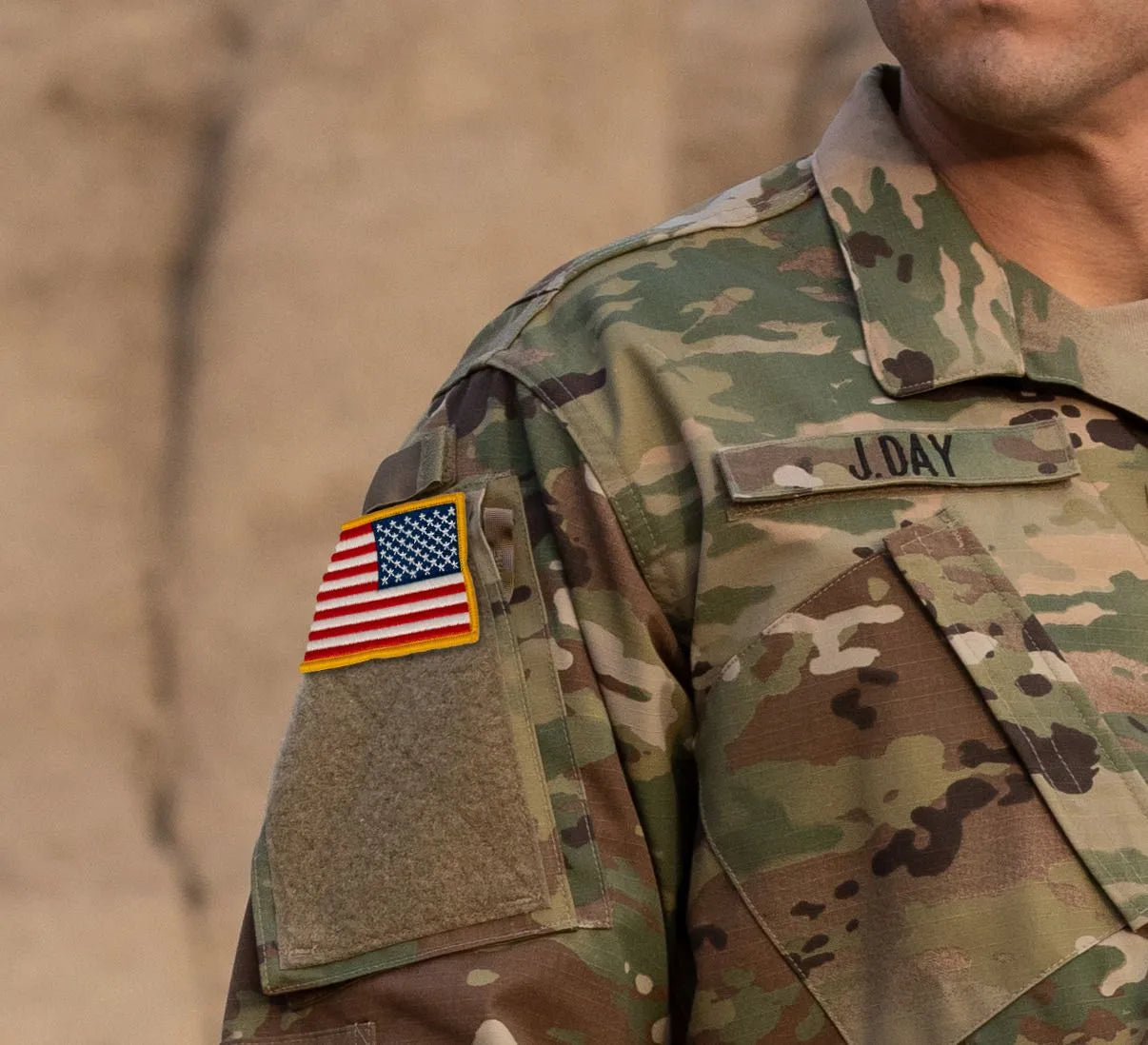 USA Reverse Flag Patch – Hook Back (SKU: F5699)