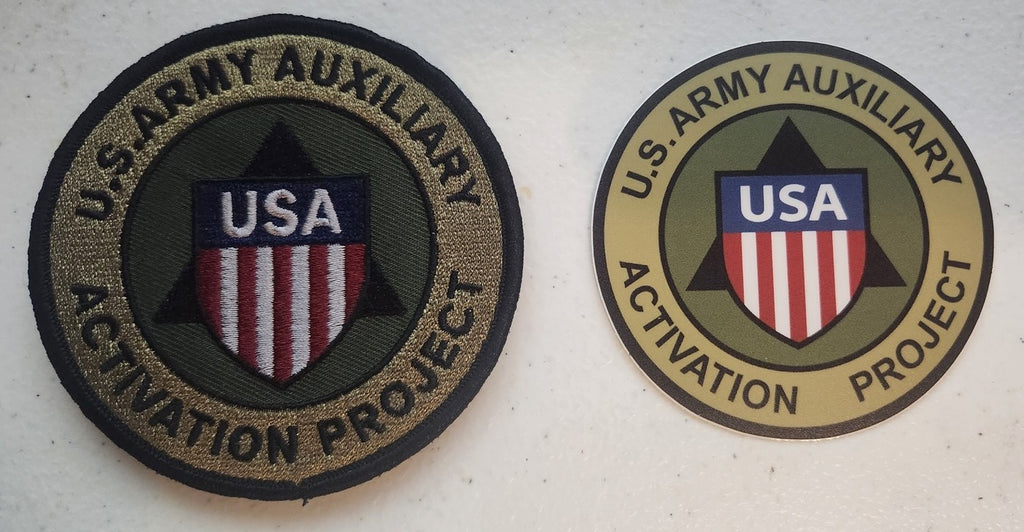 Army Auxiliary Activation Project Patch & Decal Set