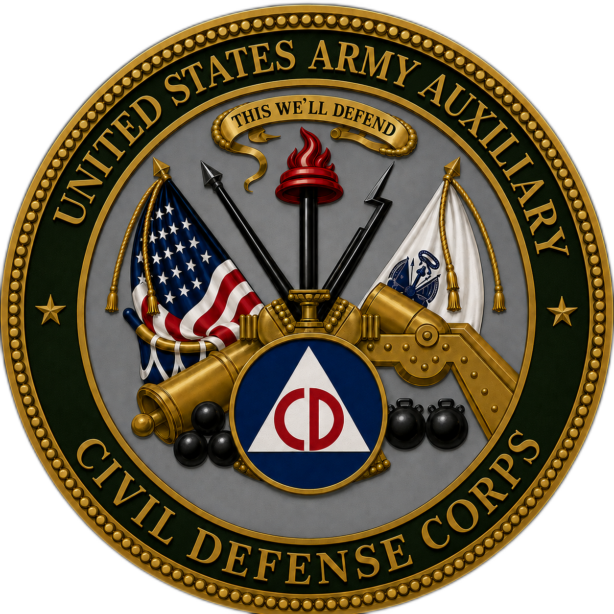 Army Auxiliary Seal Decals - 2 Pack