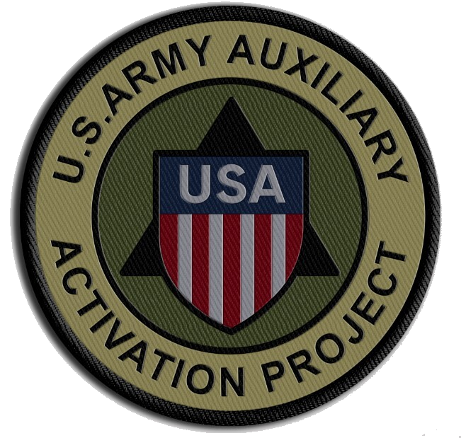 U.S. Army Auxiliary Activation Project Patch w/ Hook & Loop Back