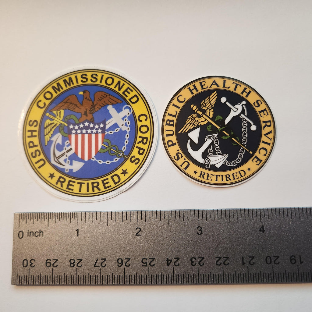 USPHS Retired Decals, Vinyl, Set of 2 styles